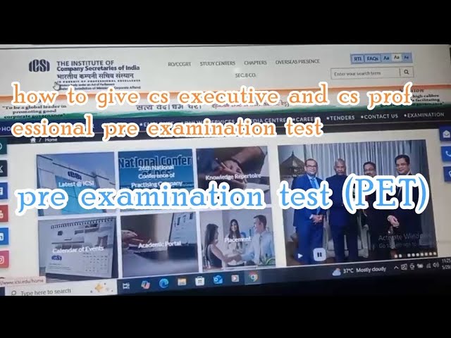 How to give cs executive and cs professional  pre-examination test