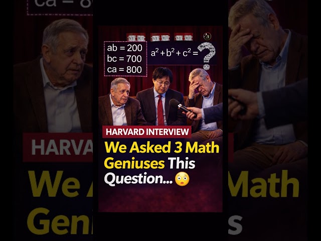 Harvard Asked This Question… Even Geniuses Froze