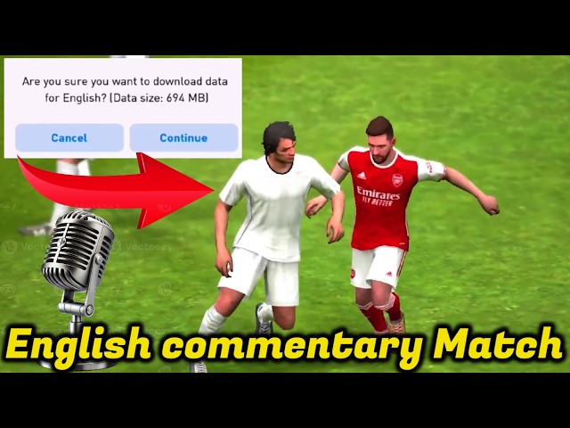 PES 2018 Mobile English commentary Match| install tutorial