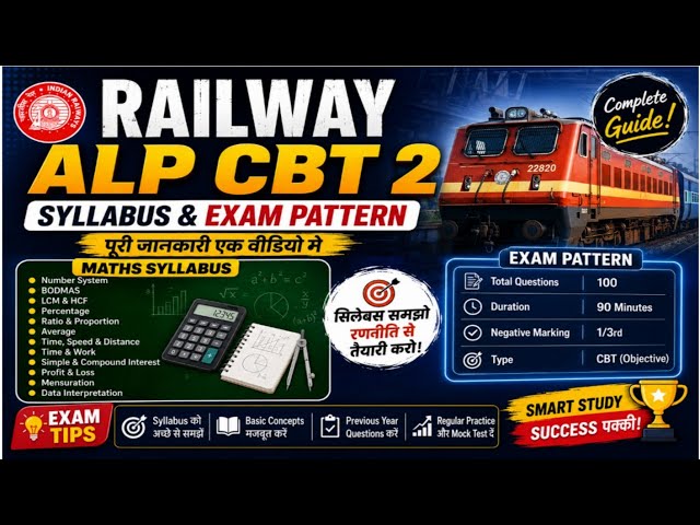 Railway ALP CBT 2 Exam Pattern And Syllabus Discussion | #railwayexam #alpmaths #cbt2_exam #railway