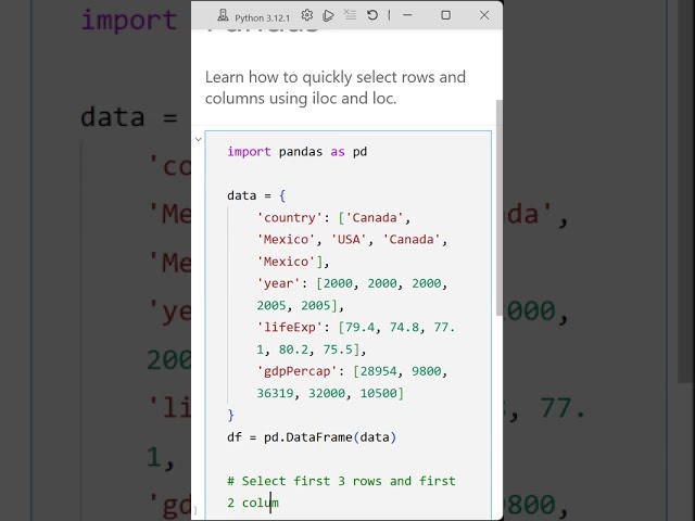 01 Basic Slicing and Selection in Pandas