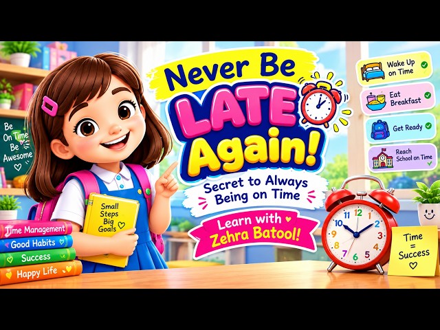 Never Be Late Again! ⏰ Secret to Always Being on Time - Learn with Zehra Batool!