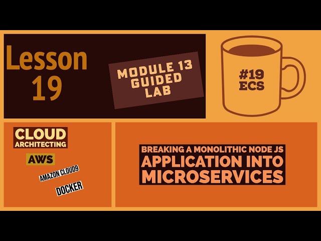 AWS ECS| Module 13 Guided Lab| Breaking a Monolithic Node js Application into Microservices
