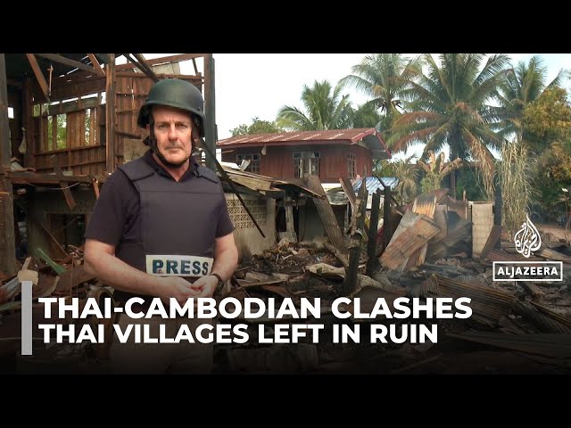 Thai border village in ruins after Cambodian rocket barrage