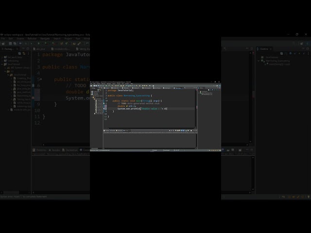 Narrowing Type casting in Java  | java Tutorial