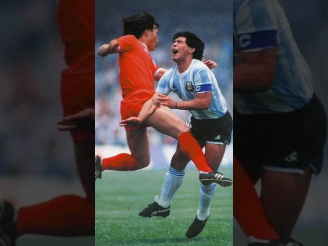 DIEGO MARADONA AND THE KICKS FROM THE KOREANS IN MEXICO 86 #soccer #maradona #mexico86 #kicks #fyp