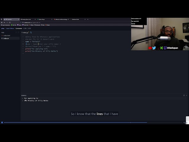 following a python lesson day 3