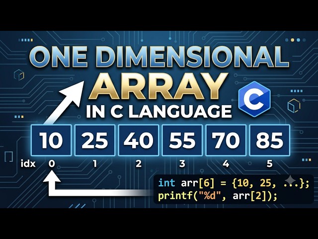 C PROGRAMMING | ONE DIMENSIONAL ARRAY
