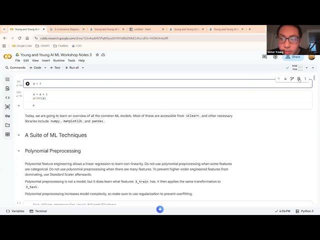 2026 Young and Young Machine Learning for AI Workshop Class 3
