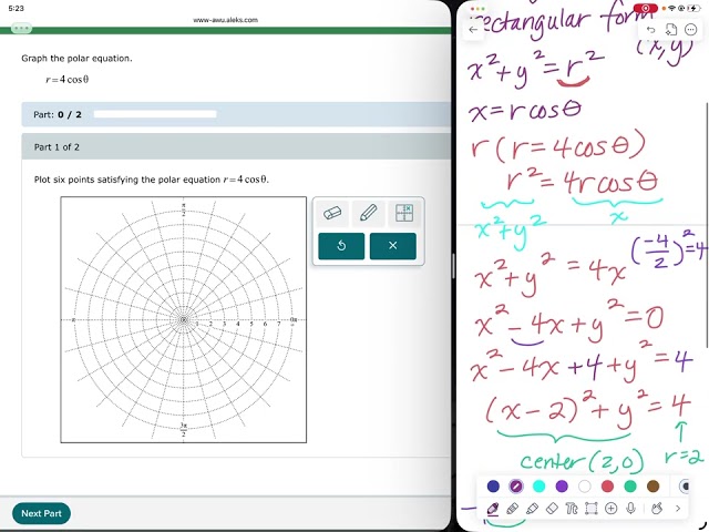 Finding Polar Points GIven Equation