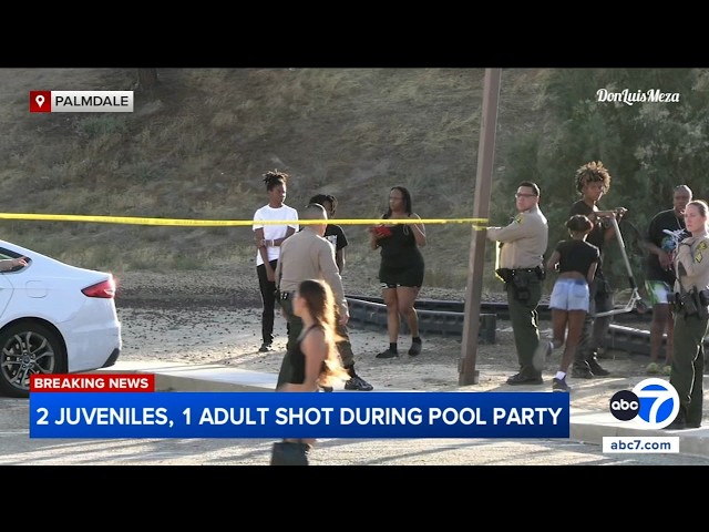 Suspect opens fire at SoCal pool party, leaving 2 juveniles and 1 adult injured before fleeing