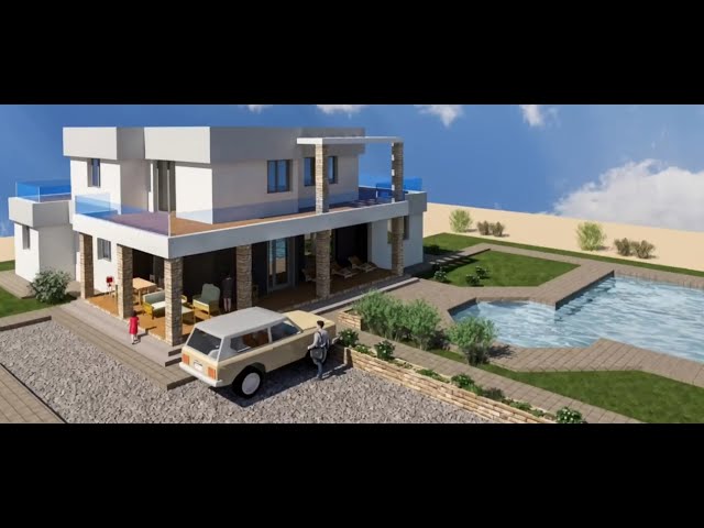 Villa CAD TO  Photoshop,2D Sketch  to 3D Render Workflow.