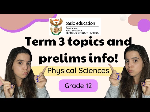 Term 3 Topics Physical Sciences Grade 12 (Matric Physics)