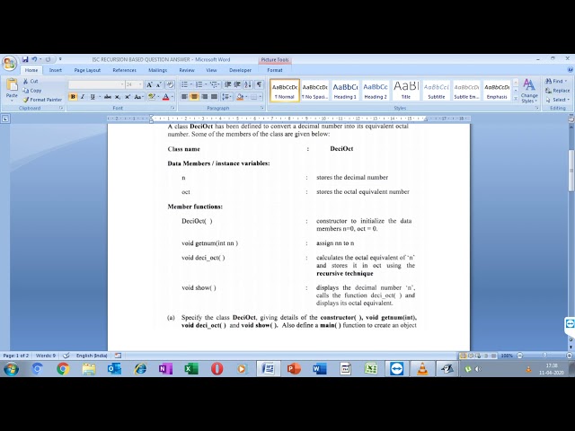 CLASS 12 COMPUTER SCIENCE TOPIC:RECURSION BASED PROGRAMS