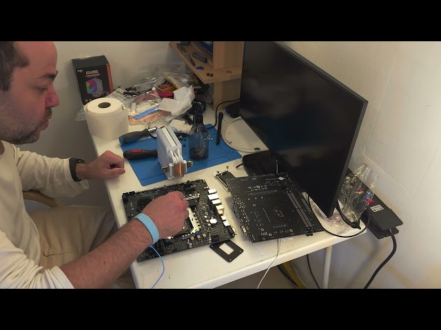 Building up a msi motherboard with intel lga 1700 14th gen cpu and ddr4 ram and nvme ssd