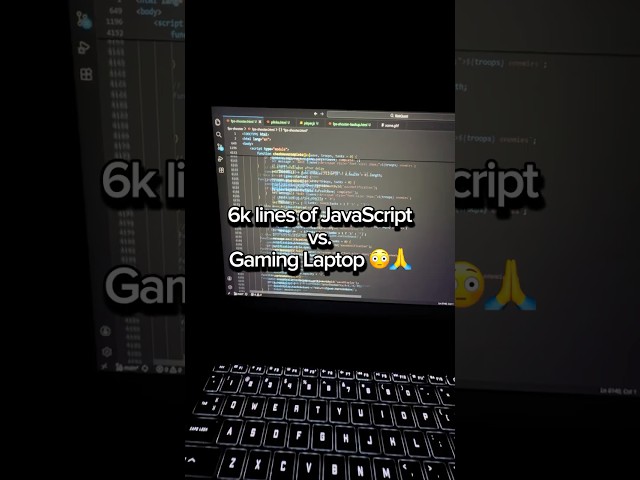 Gaming Laptop vs. 6k lines of JavaScript (game at the end is crazy)