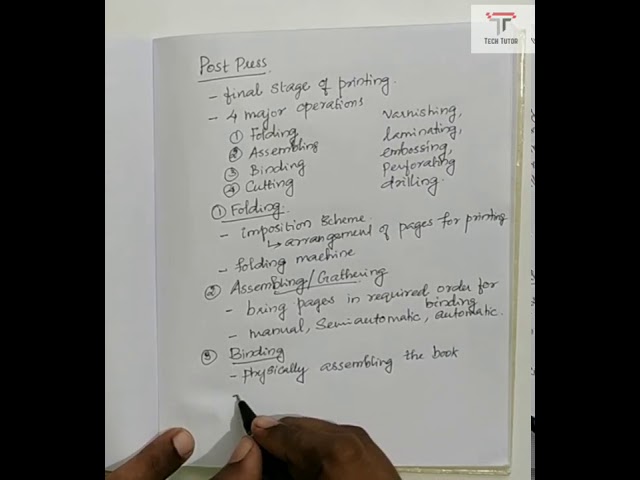 Plus two humanities computer applications class - Chapter 1 -  Postpress activities in publishing