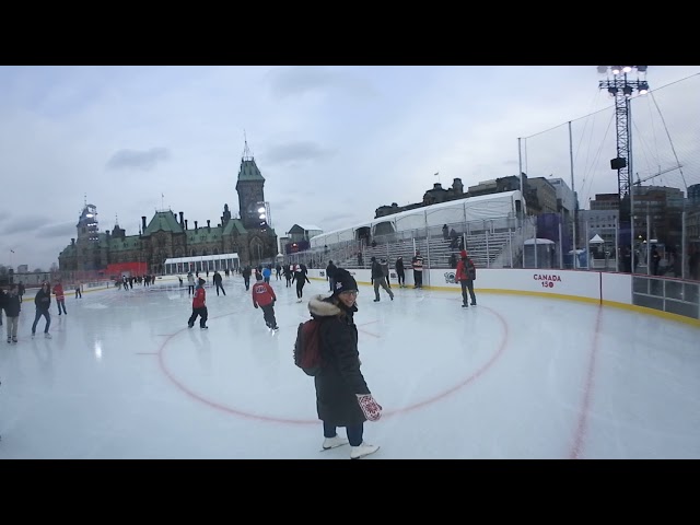 Skating rink opens on Parliament Hill to celebrate Canada 150 | 360 video