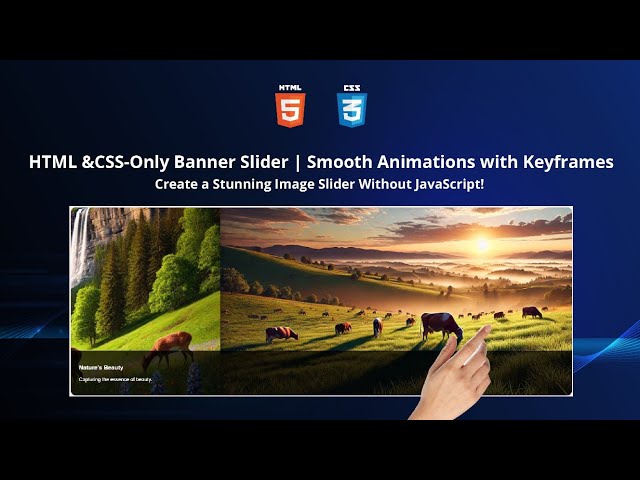 Create a Banner Slider Using HTML & CSS Only | Keyframes & CSS Animations