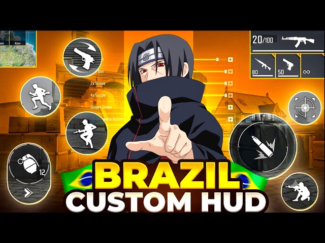 BRAZILIAN 🇧🇷 3 & 4 FINGER HUD CODE 🔥 WORLD’S BEST FREESTYLE CUSTOM HUD 😱 FREE FIRE MAX