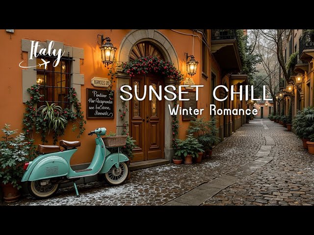 Italian Winter Romance Music ~ Cozy Cafe Vibes for Calm Mornings