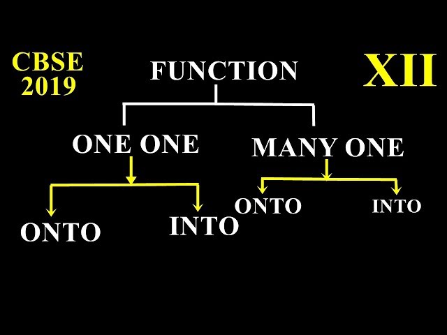 TYPES OF FUNCTIONS, ONE ONE ,MANY ONE ,ONTO, INTO  FUNCTIONS Class 12 Maths 2019 Q5