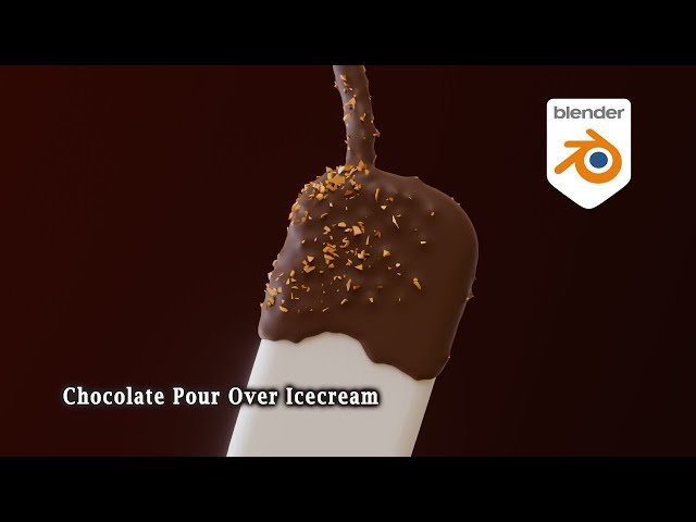 Chocolate Pour Over Icecream with Volume Grid - Blender Geometry Nodes 5.0+