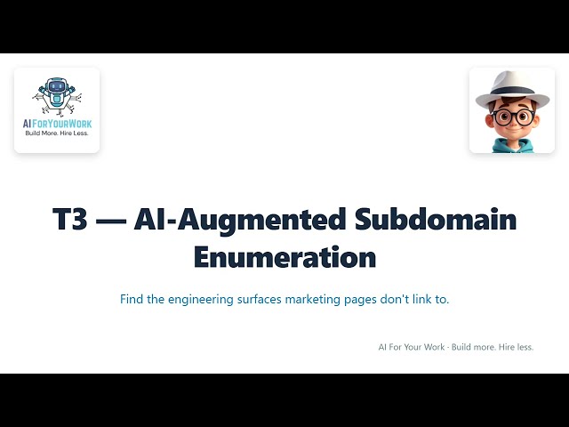 Subdomain Recon by LLM | Claude Hands on Demo & Source | AI for Cybersecurity Fundamentals T3