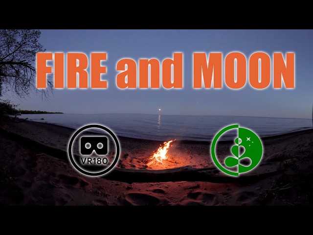 Fire and Moon | VR180 Nature Experience | 8K | Relaxation