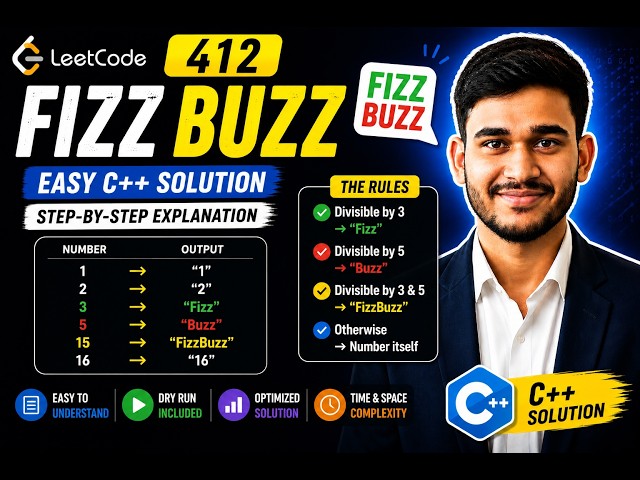 LeetCode 412 - Fizz Buzz | Easy C++ Solution with Full Explanation 🚀