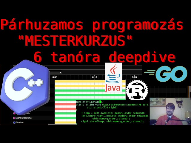 Multithreading MESTERKURZUS – 6 óra C++, Rust, Go, Java, Deadlock & Lock-Free párhuzamos programozás