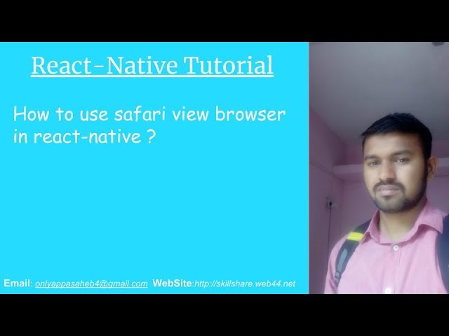 How to use safari view browser in react-native ?