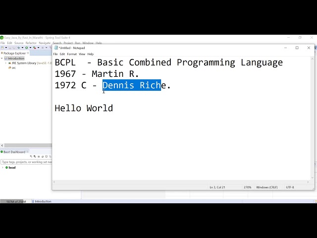 Introduction of Java Language In Marathi
