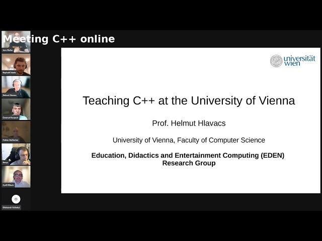 Teaching C++ at the University of Vienna - Professor Helmut Hlavacs