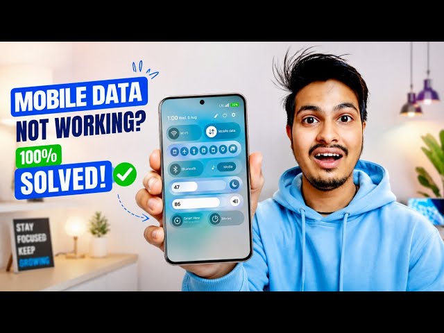 Samsung Mobile Data Turning On But Internet Not Working Fix (2026) | Samsung Net Problem Solution