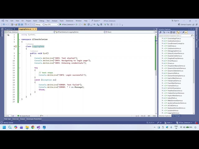Logging in Selenium | Basic Logging Using Console Messages