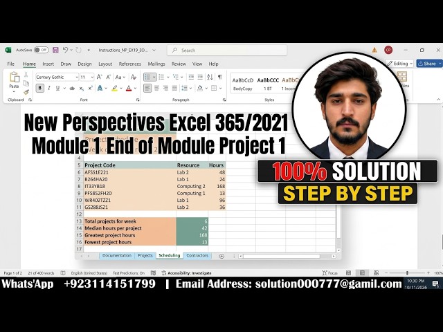 New Perspectives Excel 365/2021 Module 1 End of Module Project 1 #excelmodule1