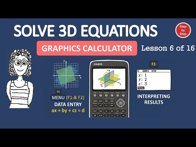 Solving 3D Systems of Equations: Graphics Calculator Tutorial for 3 Unknowns (Math Tech Skills)