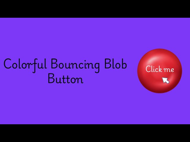 🎨Colorful Bouncing Blob Button | Gradient CSS Animation | Click Effect UI Design #codin #programming