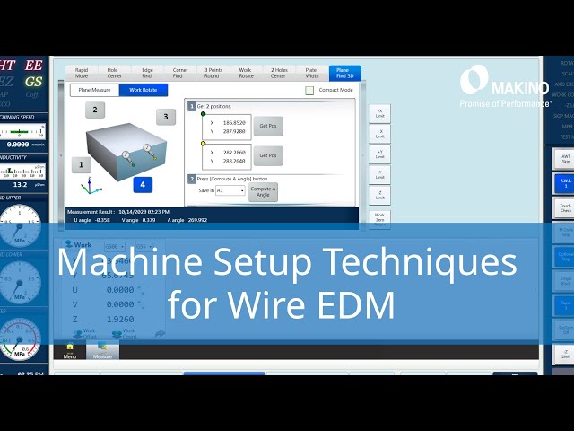Machine Setup Techniques for Wire EDM