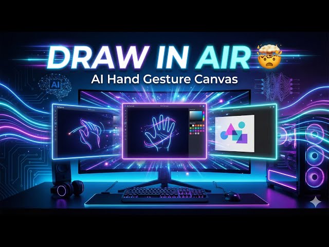 Draw in Air Using AI | AirCanvas Python Project Tutorial