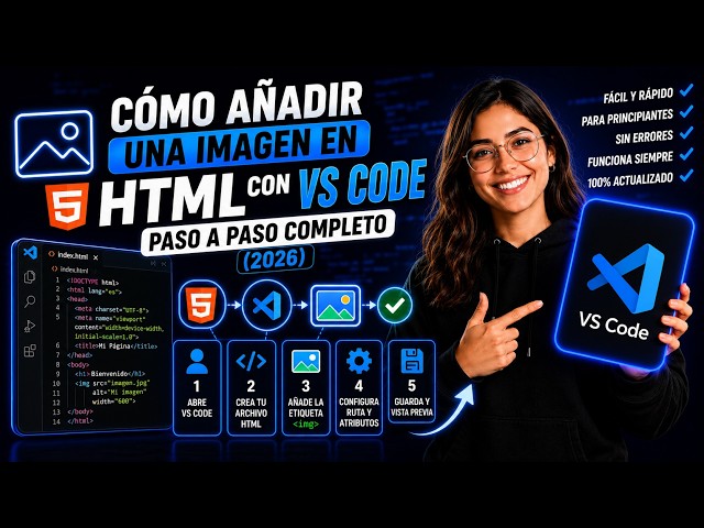 Añadir Imágenes en HTML | Guía Completa en VS Code (2026)