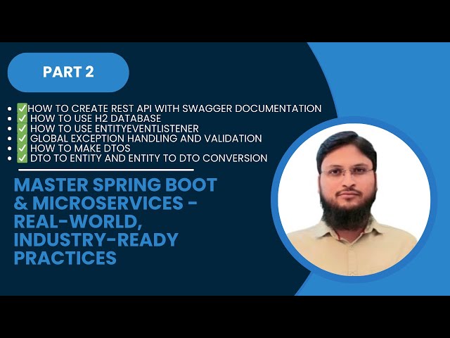 Lecture 2  Spring Boot REST API Fundamentals with Swagger, H2, DTO & Exception Handling