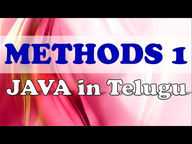 Methods in Java in Telugu part-1 || Kotha Abhishek