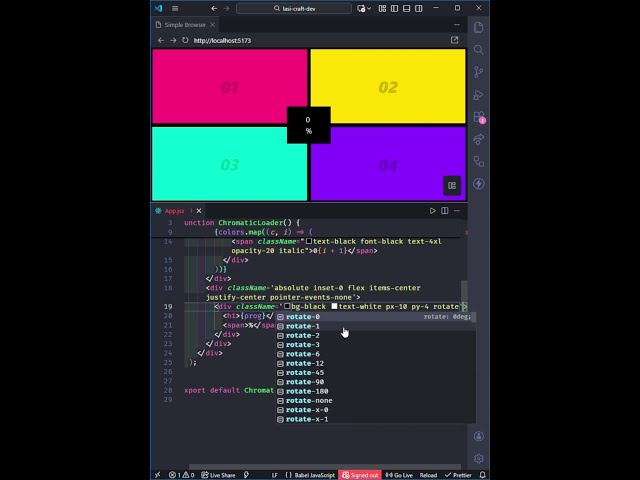 30 Days of Code - Day 20: Chromatic spinner with React #codingchallenge #coding #javascript #reactjs
