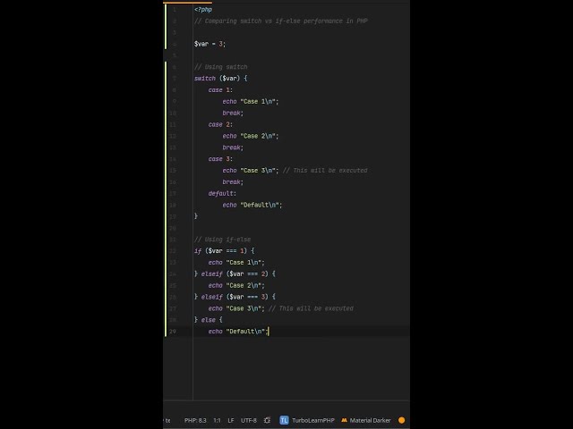 Which is faster in PHP, switch or if-else? switch vs if-else – Which is Faster in PHP?