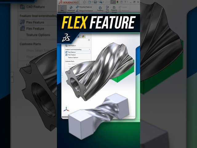 How to Twist a Part in SolidWorks Using Flex | SolidWorks Tutorial #shorts #solidworks2027 #tips #yt