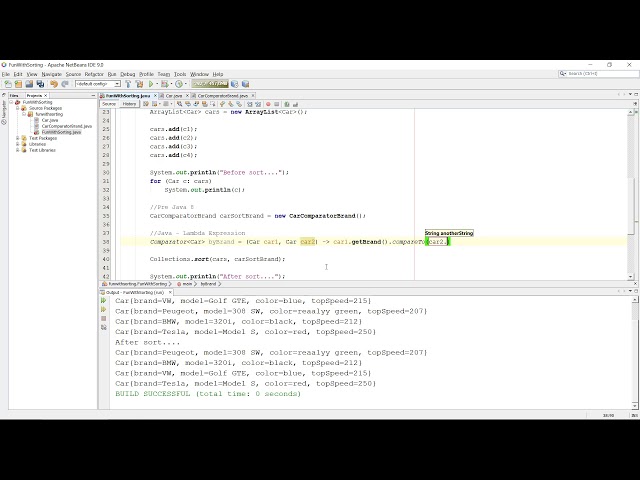 Java Comparable & Comparator - 04 - Lambda Expression Rewrite