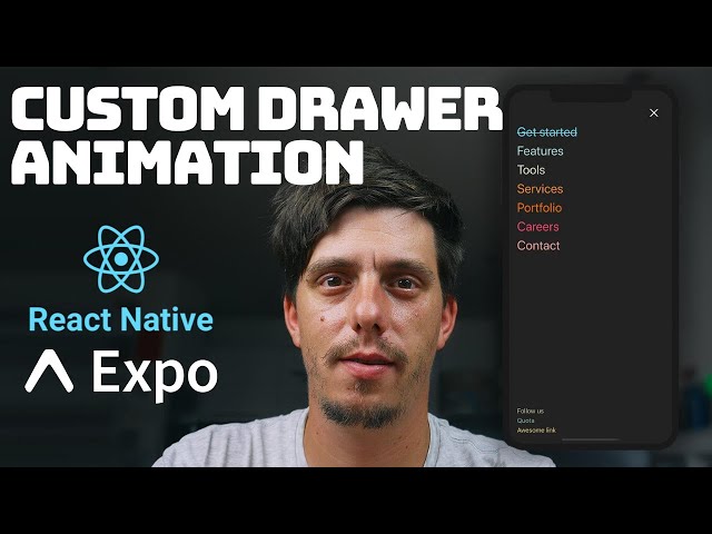 Custom React Native Drawer animation with SVG and Masked View