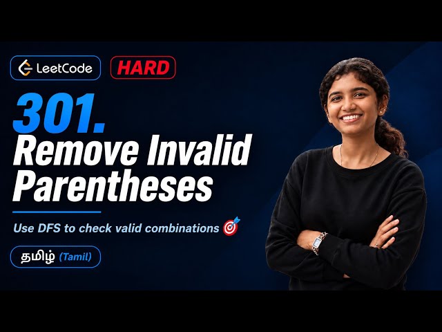 LeetCode 301: Remove Invalid Parentheses | Most Asked DSA Interview Question in Tamil | Java